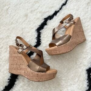 Korks by Kork-Ease Bronze Metallic Cork Wedges